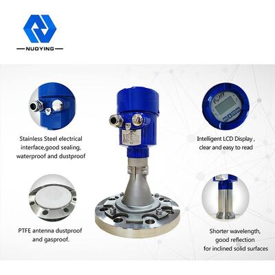 قیمت خوب 26G نوع لنز ضد خوردگی فرستنده سطح رادار RRF اندازه گیری سطح مخازن ذخیره سازی آنلاین