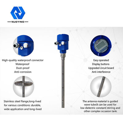 قیمت خوب 1.8GHz 6m رادار موج هدایت شده سطح متر با 4-20mA / HART / Modbus خروجی و کاوکسیال کاوشگر برای اندازه گیری سطح مایع آنلاین