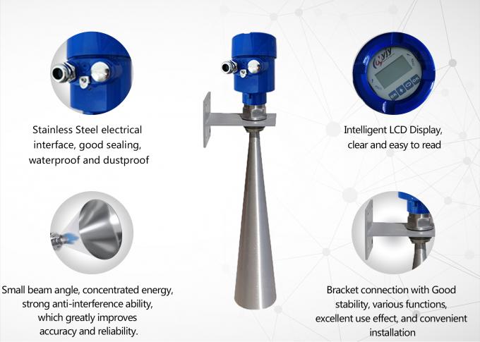 سیگنال رادار فرکانس بالا 26g رادار سطح متر موج رادار سطح جامد سنسور هدایت رادار سطح آب اسید فرستنده 4